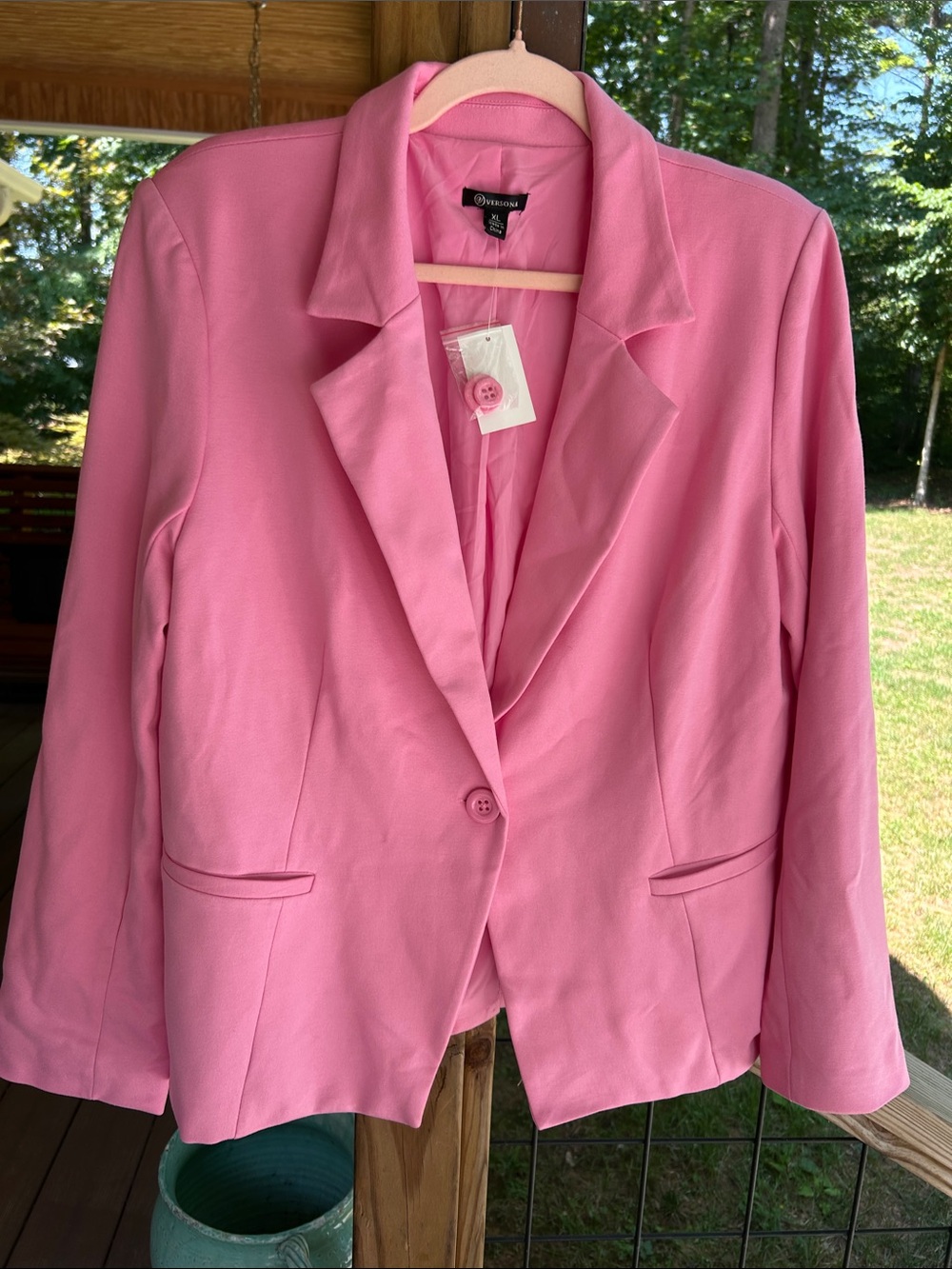 Versona Pink Single-Button Women's Blazer